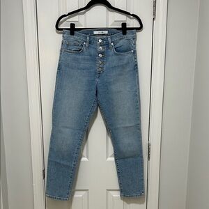 Joe’s Light Blue High-Rise Button-Fly Jeans